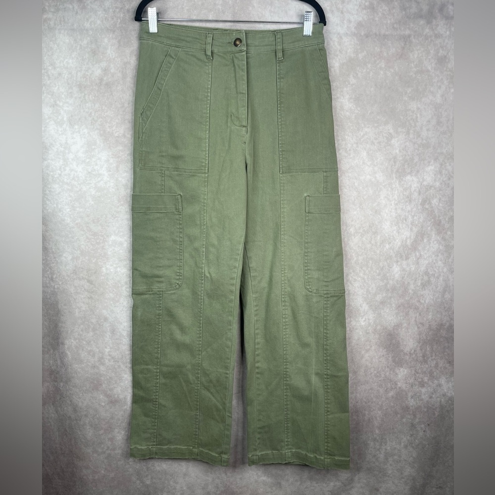 Electric & Rose Wide Leg Cargo Utility‎ Pants In Green Women's Size S